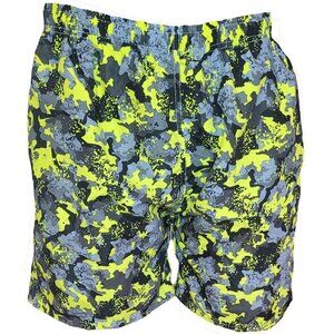 Men's Swim Trunks, Swimming Shorts,  Beach Board Swimwear Suit, Yellow Camo